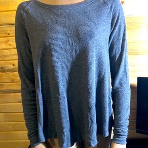 Mossimo Women’s Grey Thermal Style Long Sleeve Shirt XS